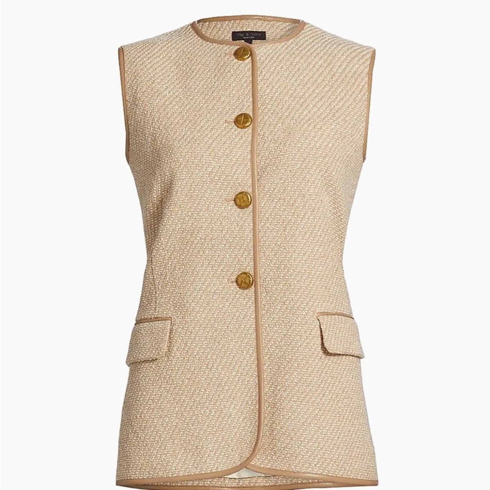 Rag & Bone Bartlet Italian Tweed Vest Size 0.